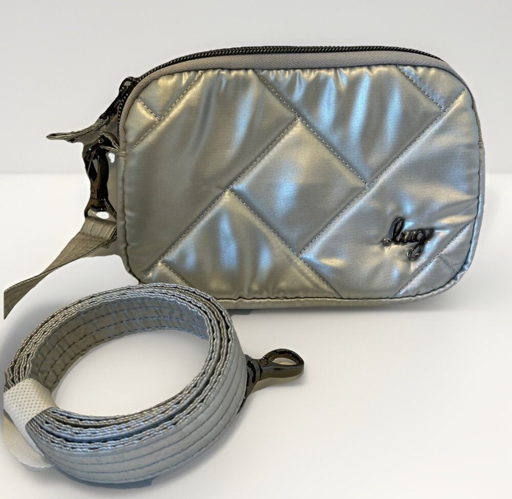 LUG Coupe SE Covertible Crossbody Belt Bag Metallic Silver——NWOT